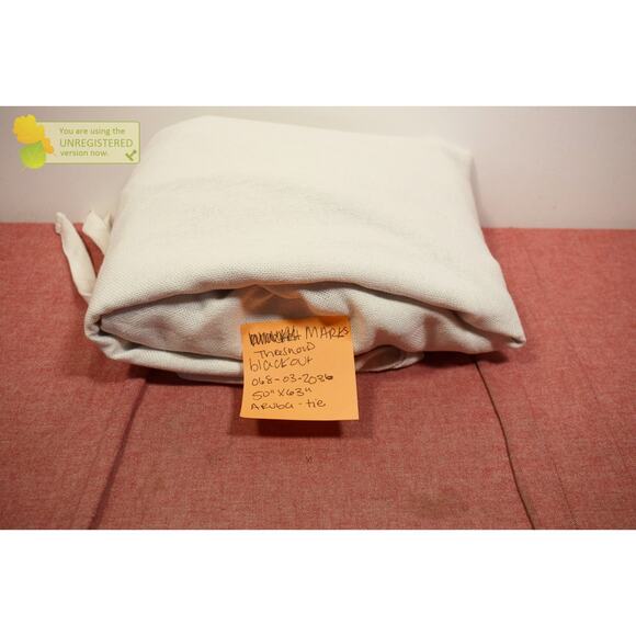 Threshold 50"x63" Blackout Aruba Tie-Top Curtain Panel Off-White 068032036* - Picture 9 of 12